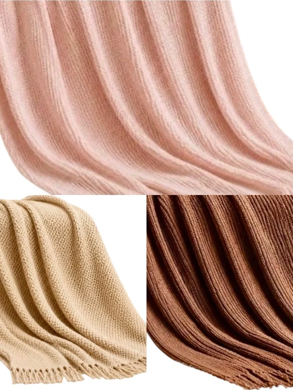 THROW BLANKET SOFT TEXTURED CHOOSE COLOR